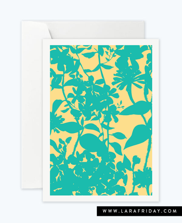 0033-blue yellow leave silhouette